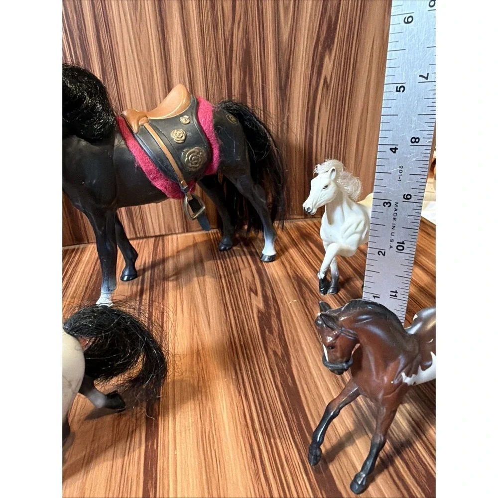 Vintage Model Horse Lot Breyer Kid Kore Marchon Horses Ponies & Tack 6 Pc‎